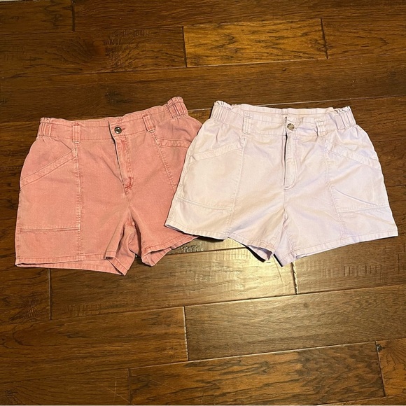 Old Navy Pants - Old Navy Lavender and Pink/Red Casual Cotton Shorts Women's Medium
